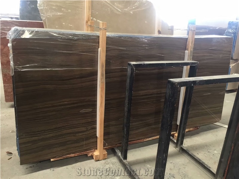 New York Brown Wooden Marble for Interior Wall and Floor Covering