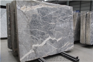 Polished Grey Marble Slabs / Exterior & Interior Wall and Floor Tiles