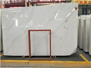 Polished White Marble with Black Vein Slabs & Tiles for Hotel Wall