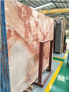 Red Vein Marble Slab for Table Tops