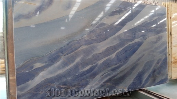 Sea Blue Marble Slabs & Tiles Iran Blue Panal for Interior Floor Decor