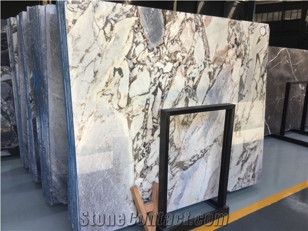 Silver Blue Light Color Marble Big Slabs/ Hotel Wall Covering Tiles