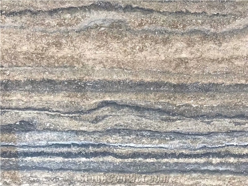 Silver Blue Travertine Slab for Interior Wall and Floor Tiles
