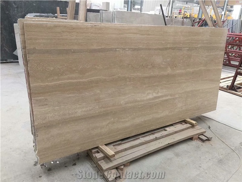 Silver Travertine Slab for Interiol Wall and Floor Covering