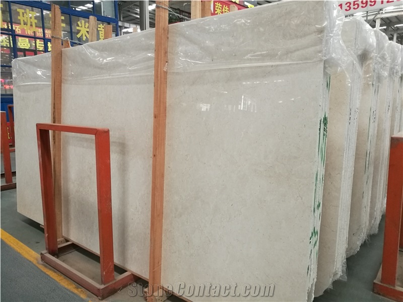 Spain Crema Marfil Beige Marble Polished Slabs & Tiles for Wall Decor