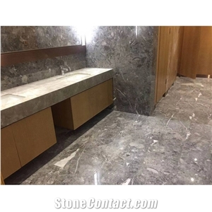 Sunny Grey Polished Marble Slabs & Tiles for Home Wall & Floor Cover