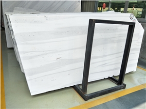 White Polaris Bianco Marble Slab for Wall and Floor Covering