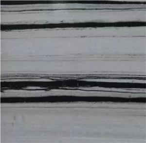 White with Black Line Veins Marble Tiles for Wall and Floor Covering