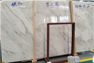 White with Blue Veins Marble Slab for Wall and Floor Covering