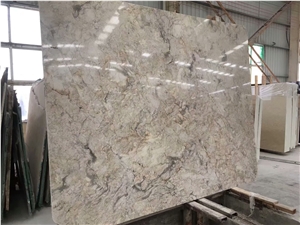 White with Yellow Veins Flower Marble for Wall and Floor Covering