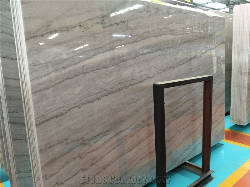 Wholesale China Guangxi White Marble Grey Vein Slabs for Wall Covering