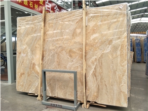 Wholesale Italy Iridescent Cloud Beige Marble Slabs for Wall Covering