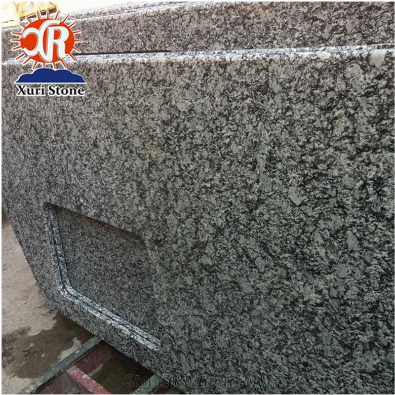 China Supplier Spray White Granite Sea Wave Slab for Counter Top