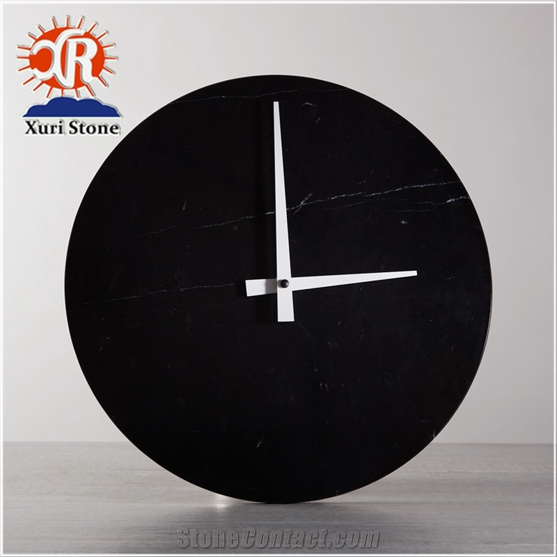 Customized Design White Marble Stone Wall Clock for Decoration