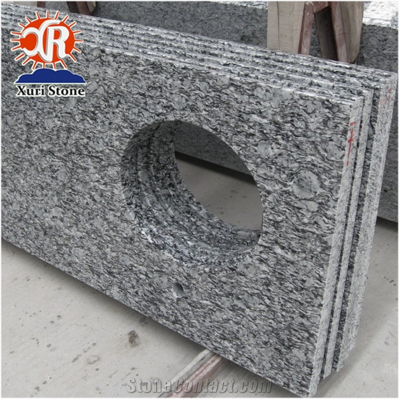 Natural Stone Customized Spray White Granite Counter Top