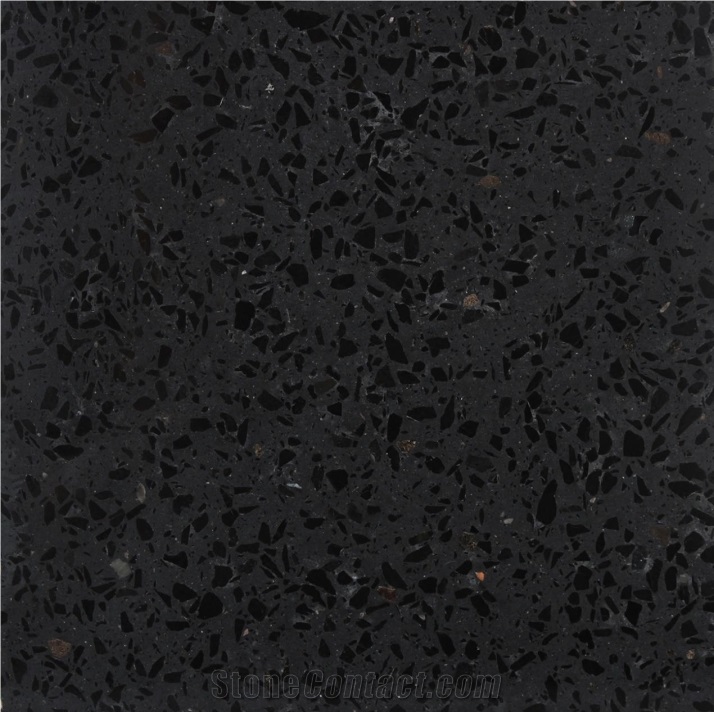 Black Terrazzo Tile, Artificial Stone Tile, Tt006u