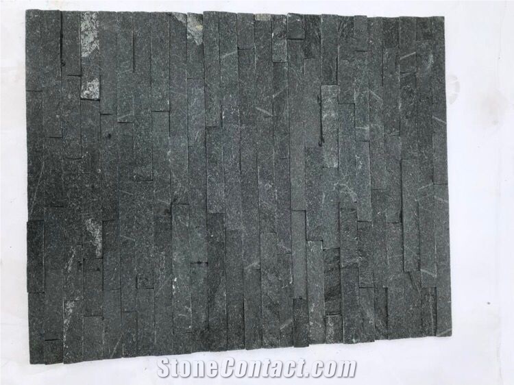 China Culture Stone Black Natural Face for Wall Stone Panel