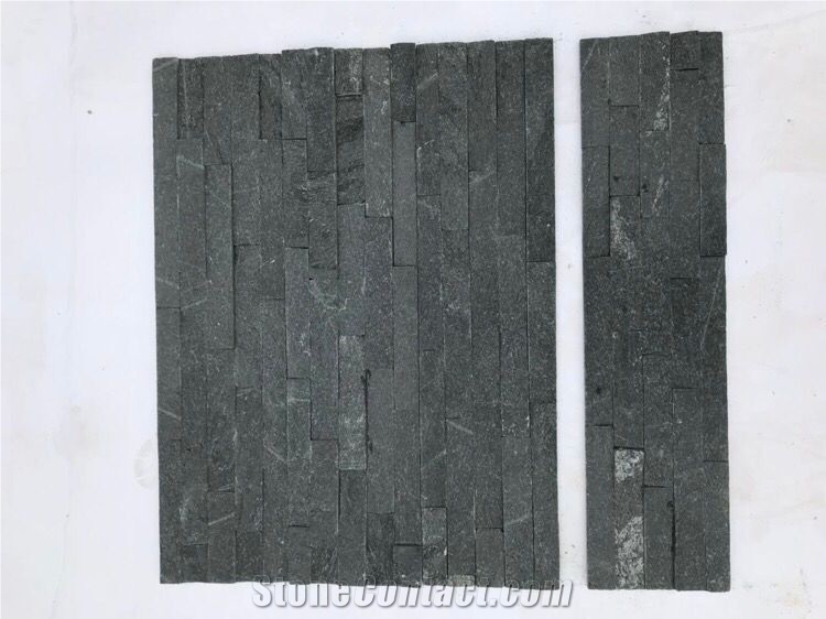 China Culture Stone Black Natural Face for Wall Stone Panel