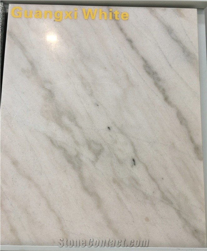 Chinese Guangxi White Marble, Polished Cut-To-Size Tiles