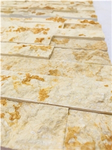 Egyptian Yellow Cultured Stone Wall Panels Feature Wall