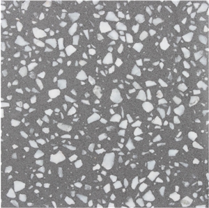 Grey Terrazzo Tiles, Artificial Stone, Tt001n