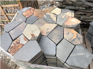 Rusty Meshed Flagstone Multicolor for Outdoor Tile,Paving,Wall