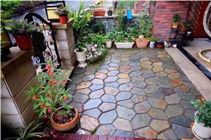 Rusty Meshed Flagstone Multicolor for Outdoor Tile,Paving,Wall