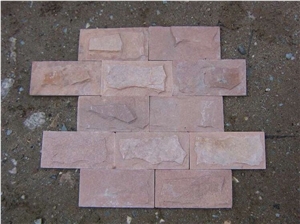 Sorgho Red Sandstone Cultured Stone Wall Tile Wall Panels/Cladding