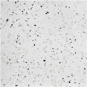 White Terrazzo Tile, Artificial Stone, Tt003g