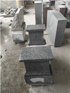 G343 China Grey Granite Tombstone Big Coffin Stone Muslim Style