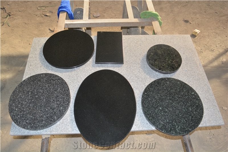 Elipse Round Black Granite Cutting Board
