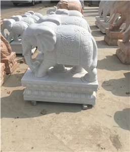 Handcraft Marble Stone Elephant Statue