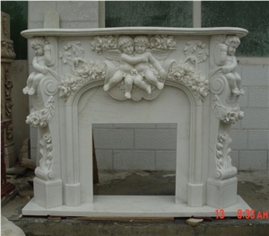 Hot Sale Well Polished Marble Made Marble Stone Fireplace