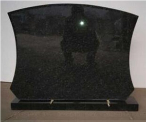 Natural Black Granite Tombstone Customized Headstone