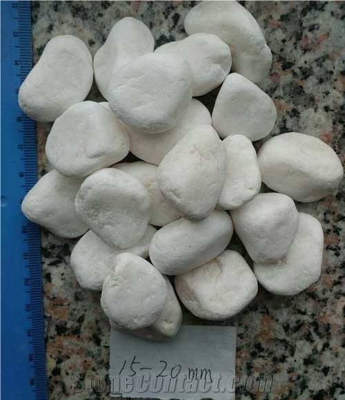 White Gravel Pebble Stones, Snow White Gravel Pebble Stone
