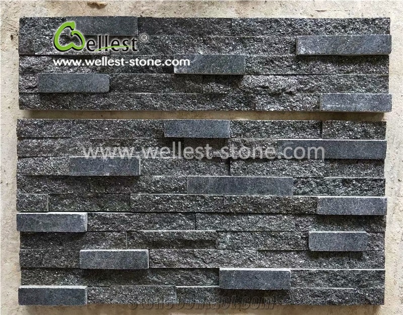 3d Black Quartzite Ledgestone/Culture Stone/Fieldstone Veneer