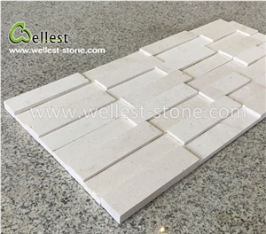 3d White/Beige Limestone Ledge Stone for Feature Wall Decoration