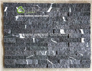 Black Quartzite Culture Stone for Villa Feature Wall Cladding