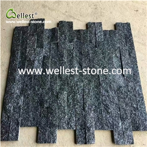 China Galaxy Black Granite Stacked Stone Veneer for Exterior Wall Cladding