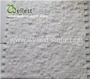 Fashion Super White Quartzite Cultured Stone for Feature Wall Design