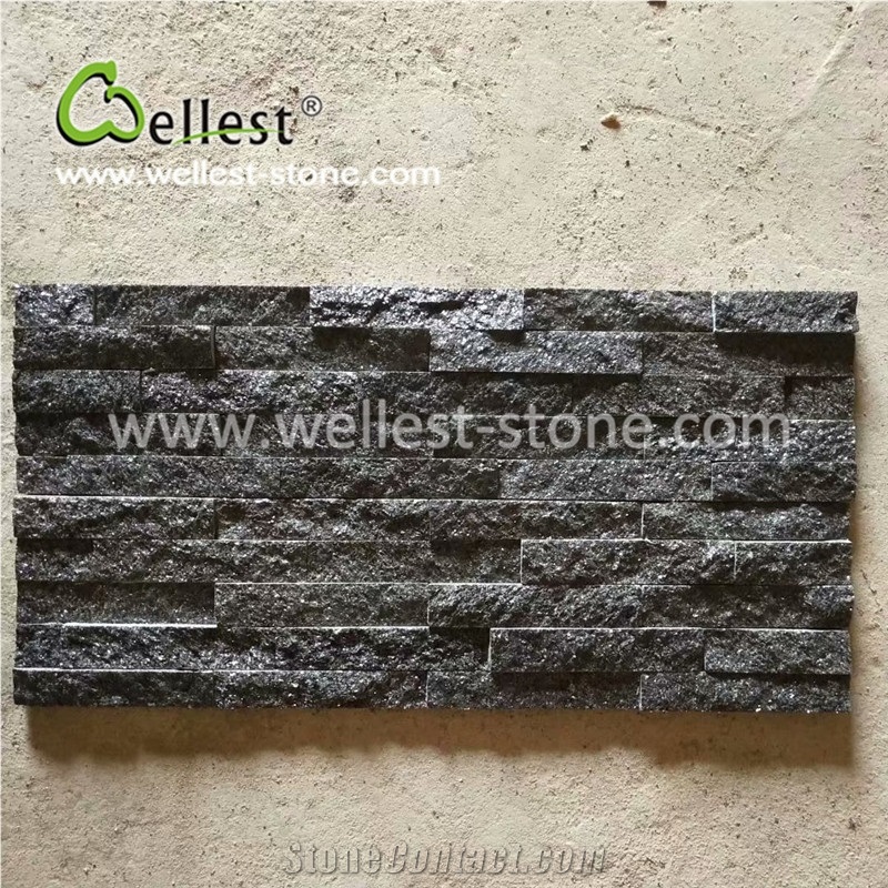 Split Black Quartzite Ledgestone/Fieldstone/Culture Stone Veneer