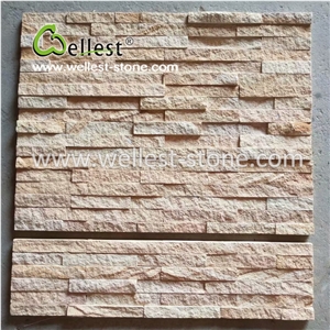 Yellow Wood Grain Sandstone Ledgestone/Fieldstone/Culture Stone Veneer
