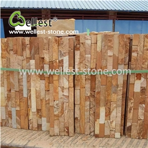 Yellow Wood Marble Ledgestone/Fieldstone/Culture Stone for Waterf