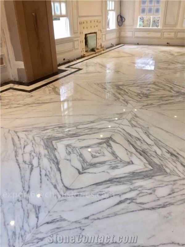 Italy White Marble Australia Big Size Bookmatch Interior Floor Tiles