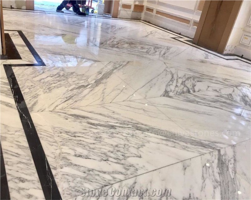 Italy White Marble Australia Big Size Bookmatch Interior Floor Tiles