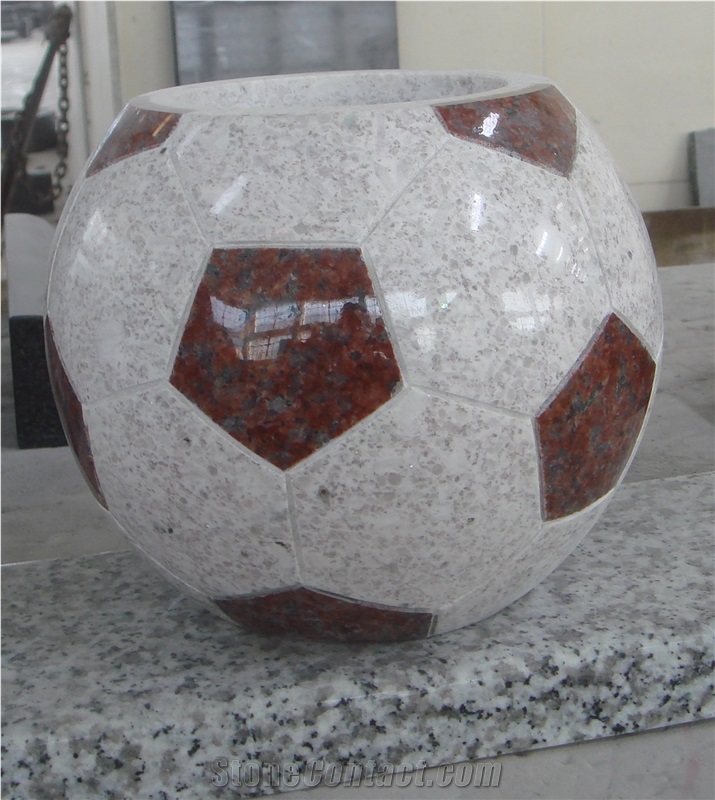 China Granite Monument&Tombstone Funeral Football Vase Memorial Vase