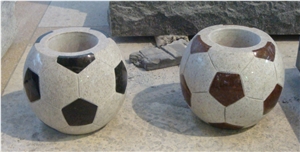 China Granite Monument&Tombstone Funeral Football Vase Memorial Vase
