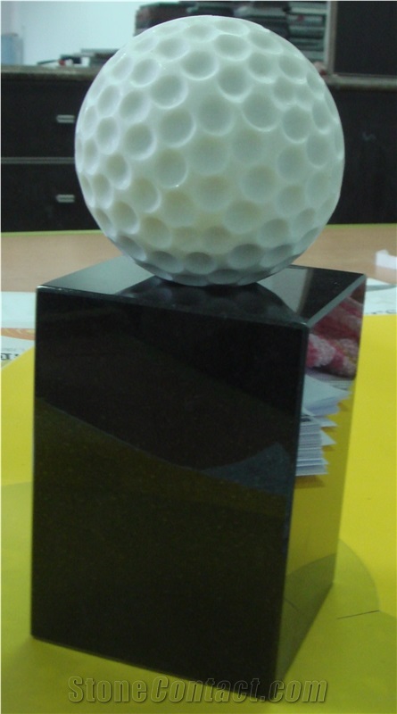 China Marble Sculptures Handicraft Gifts Engraved Balls