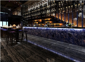 Semi Precious Blue Azul Bahia Bar Top