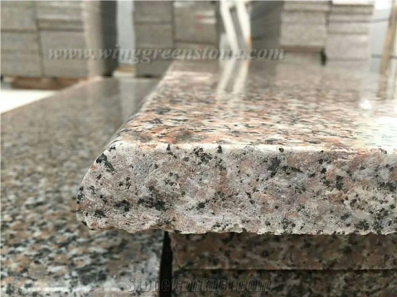 Polished G361 Granite Stairs&Steps, Wulian Flower, Winggreen Stone